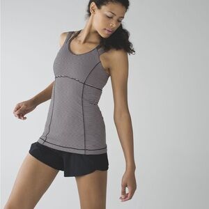 lululemon Athletica  pink & Black Striped strappy back Tank